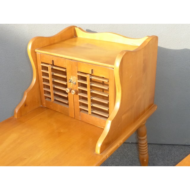 1950s French Country Cottage Style Solid Maple End Tables a Pair