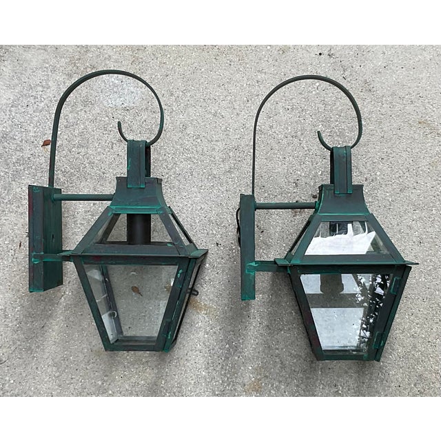 2010s High-End Solid Copper Outdoor Lanterns Made in Usa For Sale - Image 5 of 15