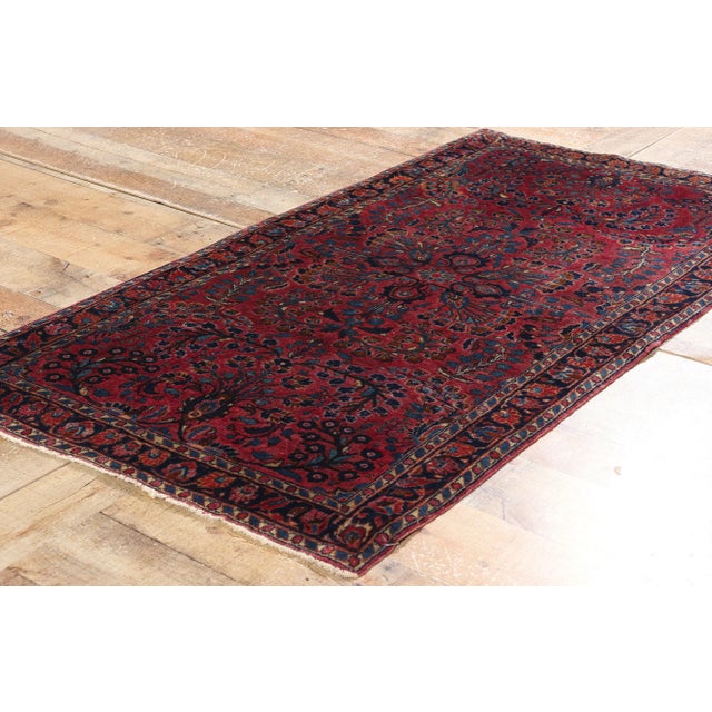 Textile Antique Persian Sarouk Rug - 02'07 X 04'10 For Sale - Image 7 of 9