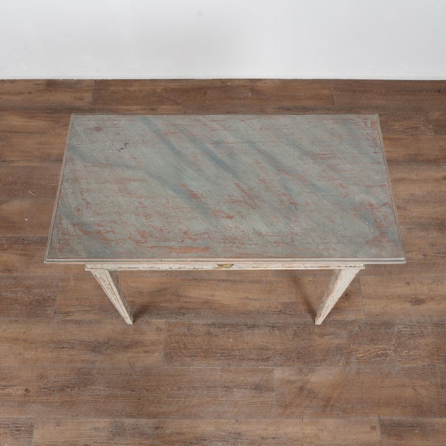 19th Century Swedish Gustavian Painted Pine Side Table With Single Drawer For Sale - Image 4 of 13