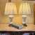 Italian Pair of Vintage Italian Capodimonte Table Lamps – White & Gold 30" Ornate Ceramic Lighting For Sale - Image 3 of 18