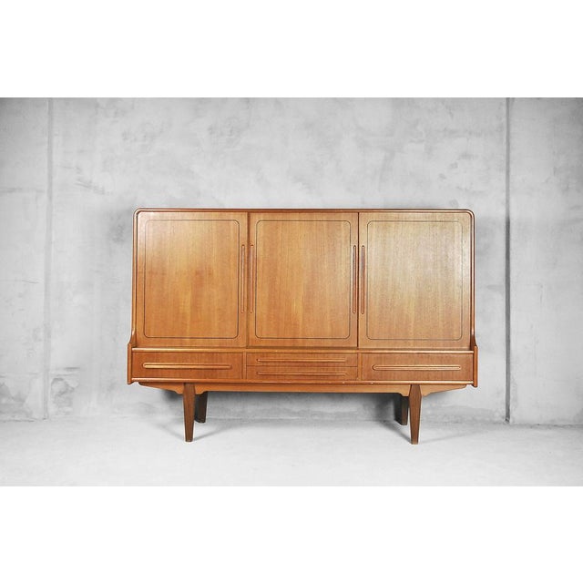 Vintage Danish Teak High Sideboard, 1950s For Sale - Image 17 of 18