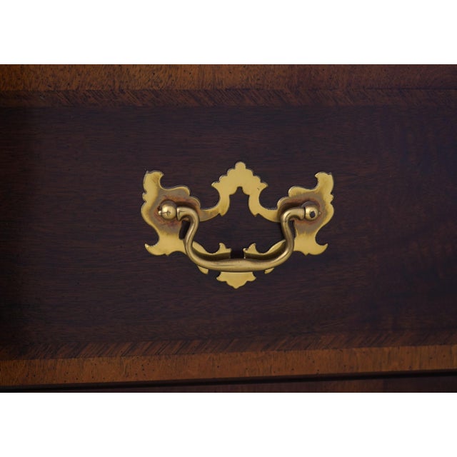 Henredon Aston Court Burl Walnut 9 Drawer Highboy Chest For Sale - Image 11 of 16