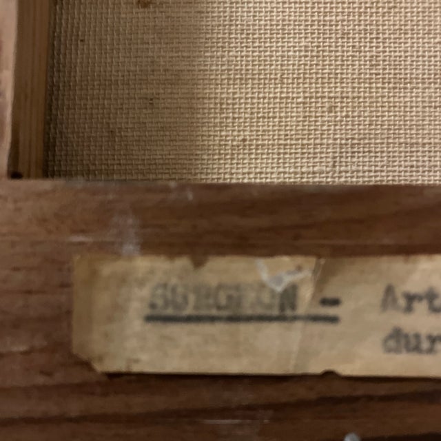 1950s 1950’s Paris Artist Floral Still Life Painting Original Frame Signed Surgeon For Sale - Image 5 of 7