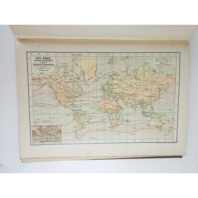 Early 20th Century Antique German Hartleben's Volks Atlas Book World Maps For Sale - Image 5 of 11