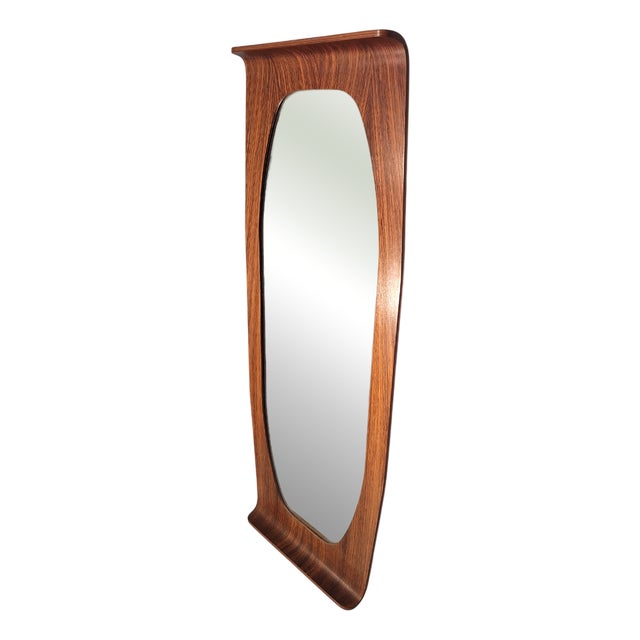 Mirror in Curved Wood by Campo e Graffi, 1960s For Sale