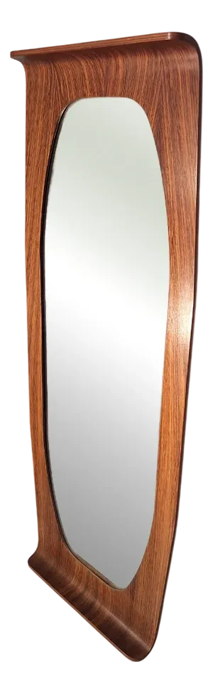 Mirror in Curved Wood by Campo e Graffi, 1960s