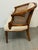 French French Louis XVI Style Cane Barrel-Back Bergère Armchair, Vintage For Sale - Image 3 of 12