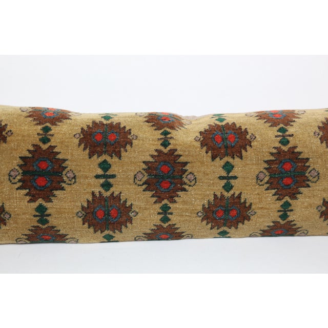 Mid 20th Century Handwoven Bohemian Home Decor Turkish Rug Pillow Cover -12'' X 45'' For Sale - Image 5 of 9