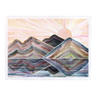 The Leaves of Autumn - Abstract Muted Colorful Landscape Painting Original Artwork by Heidi Lowell For Sale