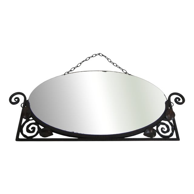 Art Deco Steel Mirror, 1933 For Sale