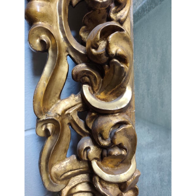 17th Century Wooden Mirror in Gold Leaf from a Noble Palace in Rome, 1680 For Sale - Image 9 of 13
