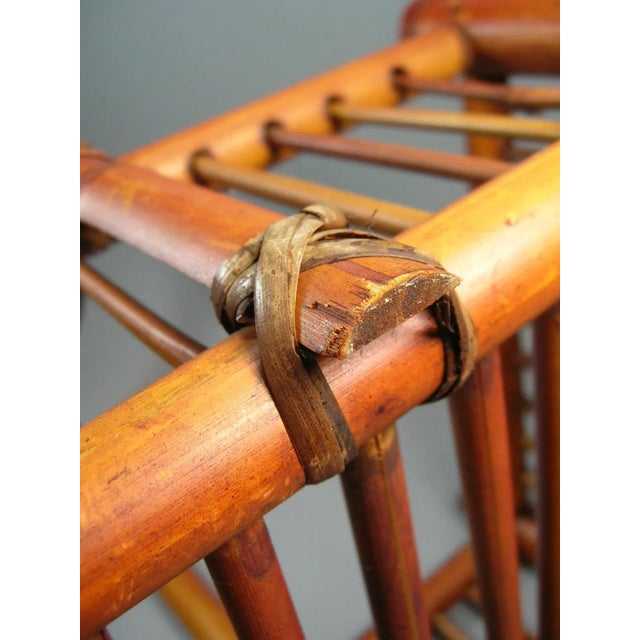 Japanese Mid Century Bamboo Picnic Basket Chairish