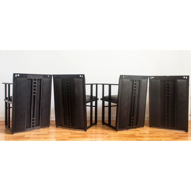 Mid-Century Modern Vintage Galaxy Chairs by Umberto Asnago for Giorgetti, Set of 4 For Sale - Image 3 of 11