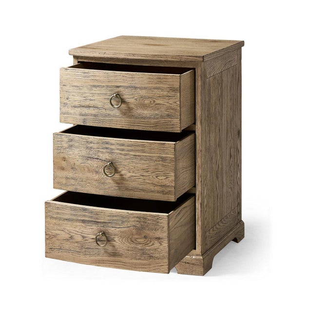 Rustic Rustic Modern Three-Drawer Nightstand For Sale - Image 3 of 10