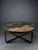 Brutalist Round Coffee Table in Norwegian Slate, Concrete and Hammered Brass attributed to Paul Kingma, Netherlands, 1970s For Sale - Image 14 of 14