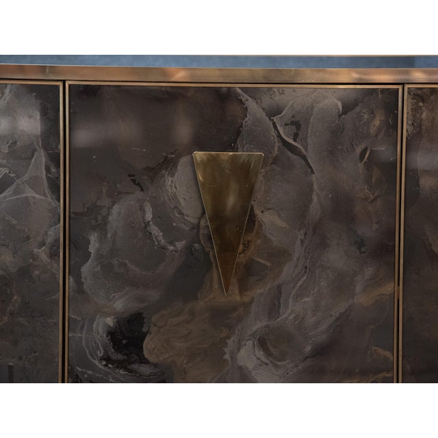 Italian Sideboard and Wall Mirror from Justfurnituress SRL, Set of 2 For Sale - Image 13 of 16