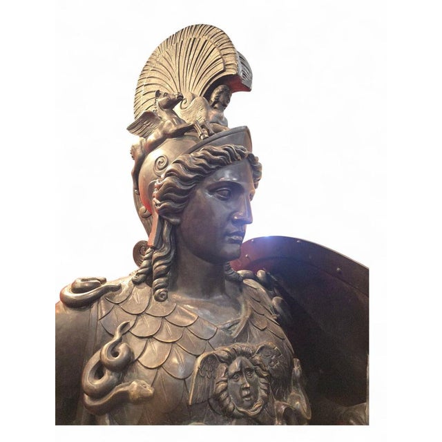 1950s Large Sculpture of Athena, 1950, Bronze For Sale - Image 5 of 17