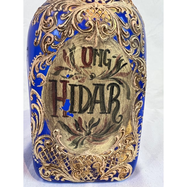 Navy Blue 1990s Italian Colbalt Pharmacy Glass Vase For Sale - Image 8 of 13