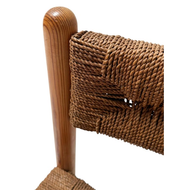 Mid-Century Modern Dining Room Chairs in the style of Charlotte Perriand, 1950s, Set of 4 For Sale - Image 11 of 16