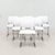 White Vintage Italian Chrome-Plated Metal Chairs with White Leather Seats, 1970s, Set of 6 For Sale - Image 8 of 9