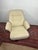 Mid-Century Modern BenchMaster Newport Swivel Recliner and Ottoman Set For Sale - Image 3 of 11