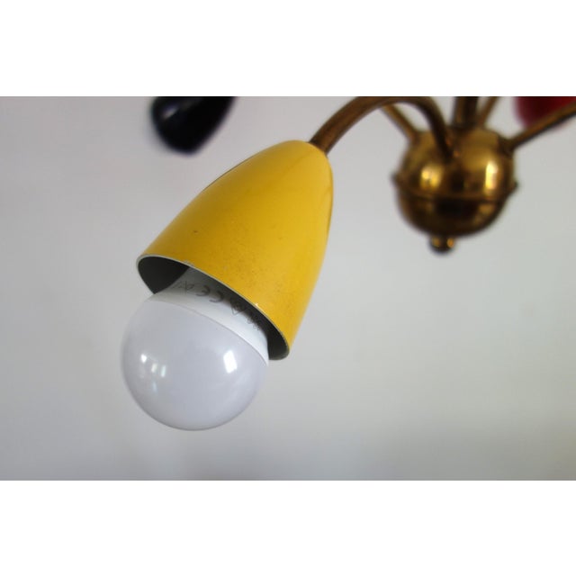 Vintage Sputnik Four-Arm Chandelier, 1960s For Sale - Image 6 of 14