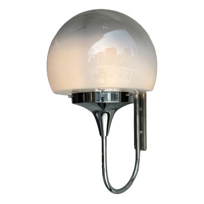 Italian Wall Lamp with Gradient Glass Globe, Italy, 1970s For Sale