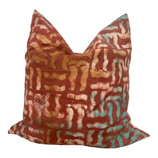 Handmade Adire (Tie-Dye) Decorative Throw Pillow Cover For Sale
