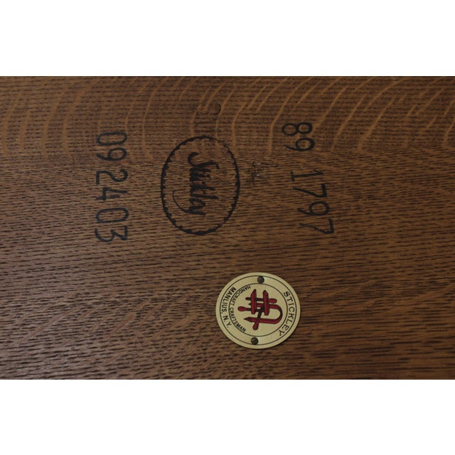 Stickley Mission Oak Inlaid Harvey Ellis Dining Table For Sale - Image 14 of 16