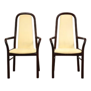 1970s Rosewood Color Dining Arm Chairs by Boltinge - a Pair