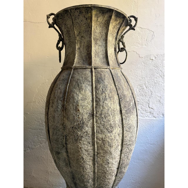 Ornamental Copper Amphora Vases, 20th Century, Set of 2 For Sale - Image 11 of 18