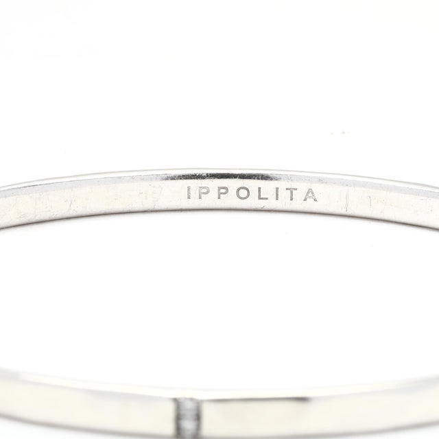 Early 21st Century Ippolita Stardust .20ctw Diamond Sterling Silver Bangle Bracelet For Sale - Image 5 of 6