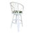 Bring effortless Palm Beach style to your kitchen or bar with this charming set of three white rattan swivel counter...