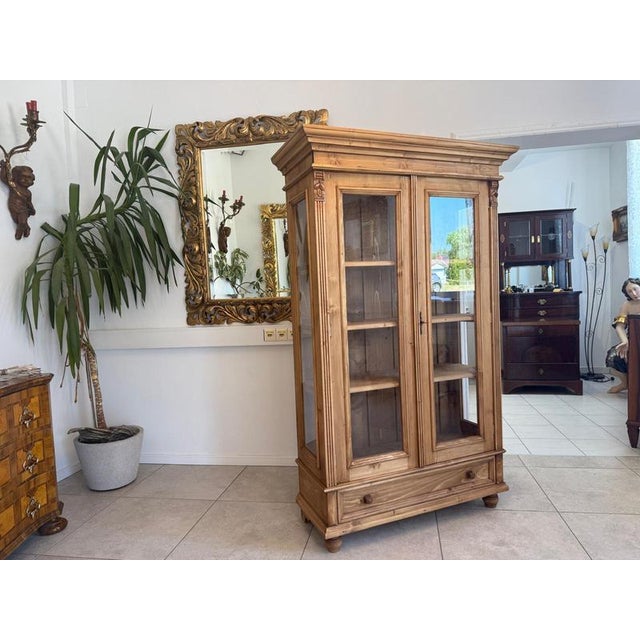 Rustic Farmhouse Display Cabinet For Sale - Image 4 of 12
