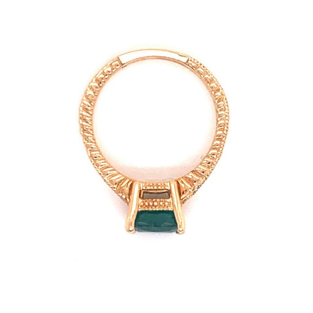 Diamond Emerald Ring 14k Gold 2.01 TCW Women Certified For Sale - Image 4 of 8