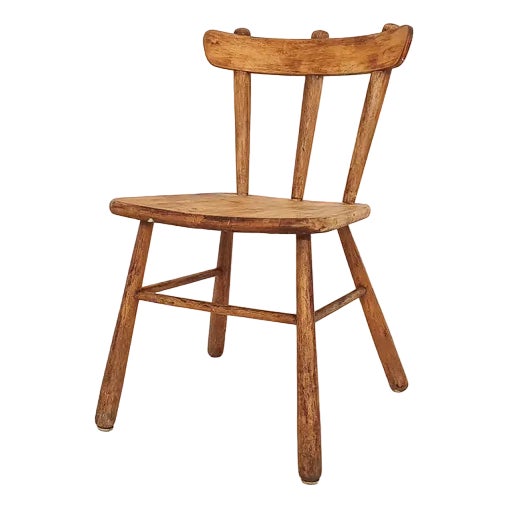 Scandinavian Birchwood Spindle Back Chair in the Style of Ingvar Hildingson, Sweden, 1950s For Sale