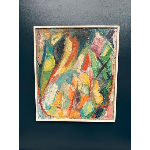 Abstract Composition, 1950s, Oil on Canvas, Framed For Sale - Image 15 of 18