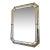 Large Vintage Venetian Rectangular Brass Mirror – Gold Hollywood Regency, Spanish 1990s For Sale