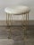 This Hollywood regency brass stool would be the perfect addition to your vintage vanity. It currently has a cream colored,...