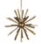 Matthew Izzo Home Starburst Small Pine Wood & Antique Gold Wash Chandelier For Sale - Image 4 of 4