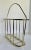 Vintage Postmodern Gold Brass Oval Magazine Rack For Sale - Image 4 of 8