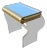 Mid-Century Modern Gold and Lucite Mirror Top Vanity For Sale