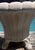 1990s Vintage Weathered Cement Shell Form Garden Chair or Planter Chair, Extremely Heavy, 33” High For Sale - Image 5 of 7