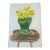 “Yellow Flowers in Green Vase” Original Watercolor Painting by Nancy Smith For Sale