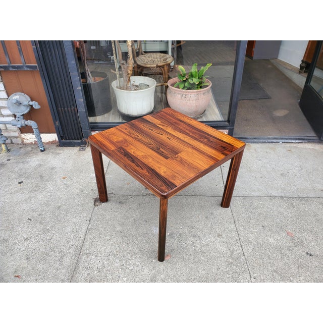 1980s Rosewood Side Table For Sale - Image 4 of 12