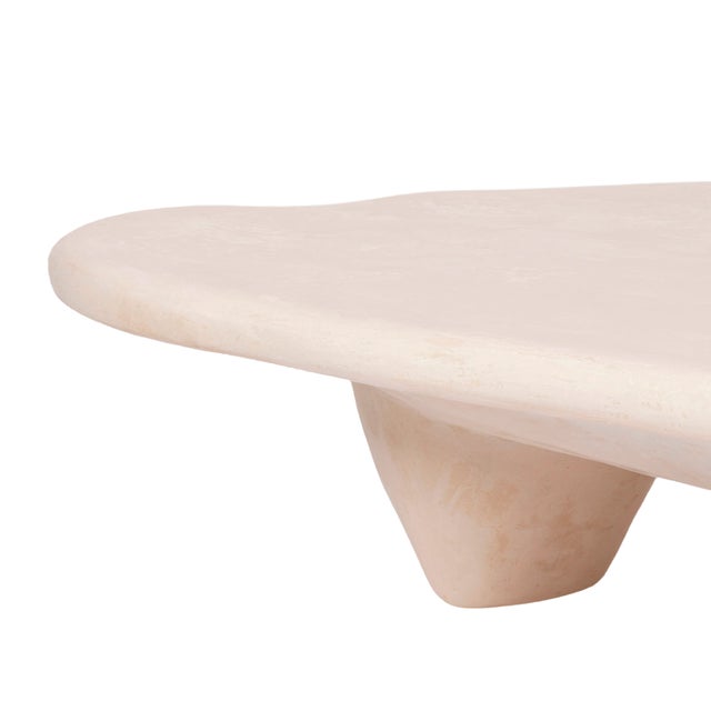 2020s Athen Nude Faux Stone Coffee Table For Sale - Image 5 of 9