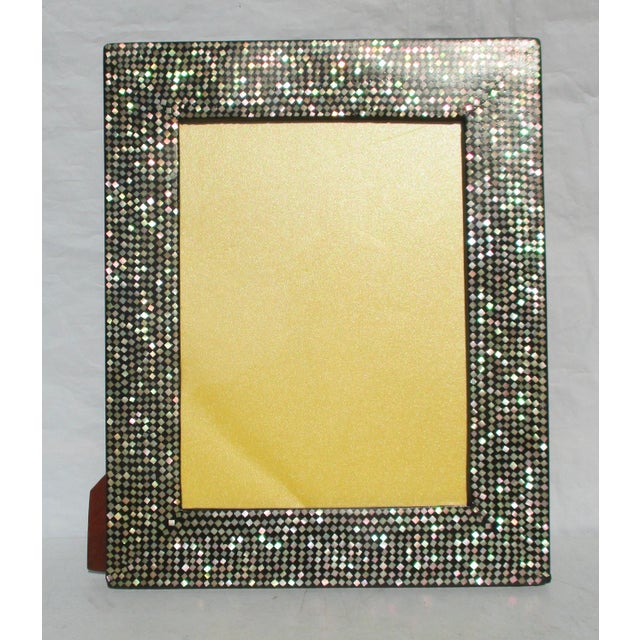 Paint Vintage 1970s Mother of Pearl Photo Frame For Sale - Image 7 of 7