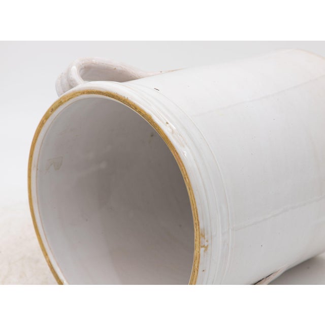 Beige Antique Stoneware Urn, Italy Early 20th C. For Sale - Image 8 of 9