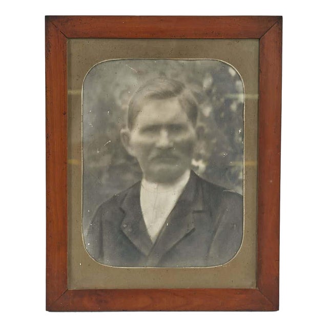 Unknown, Male Portrait Photograph, 1940s, Wood, Framed For Sale